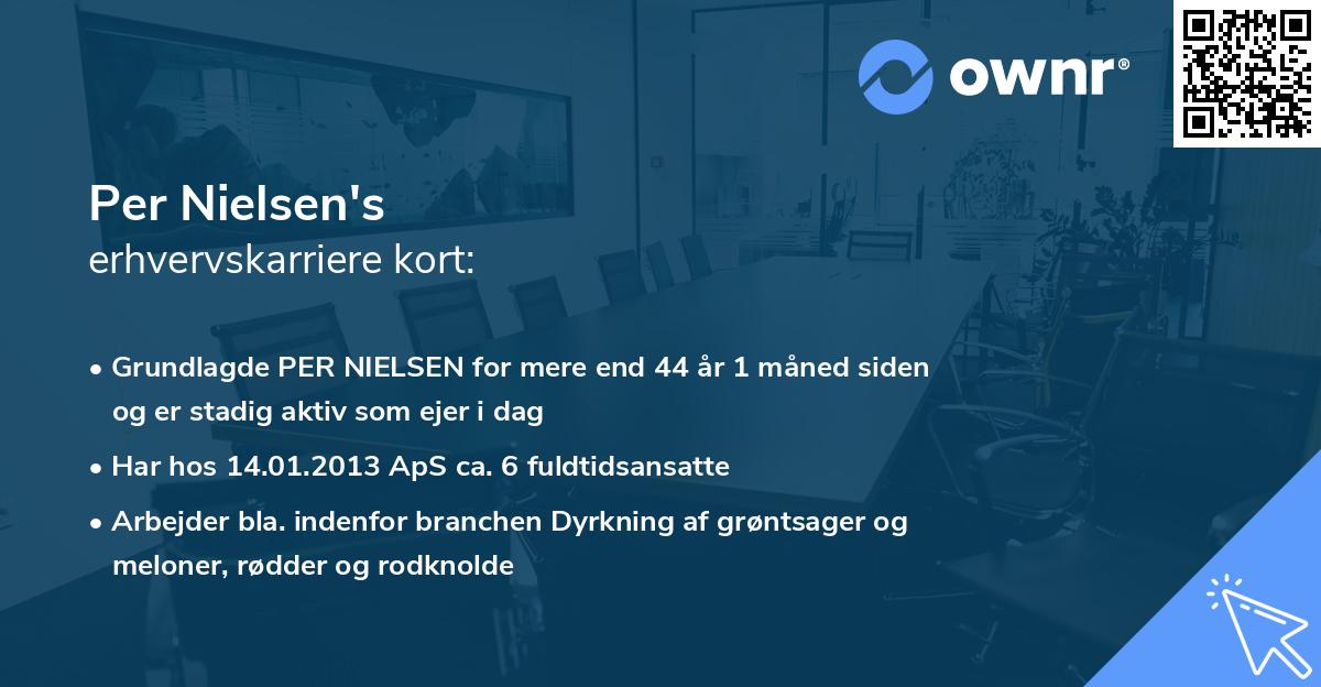 Per Nielsen's erhvervskarriere kort