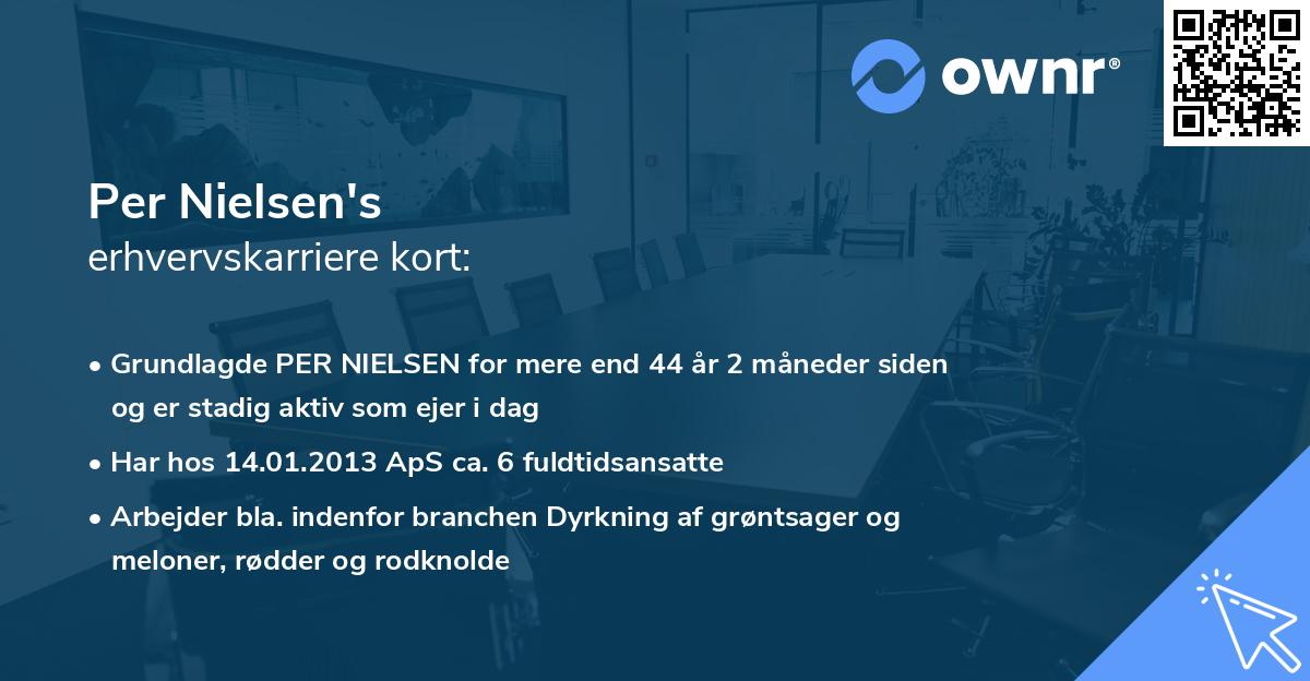 Per Nielsen's erhvervskarriere kort