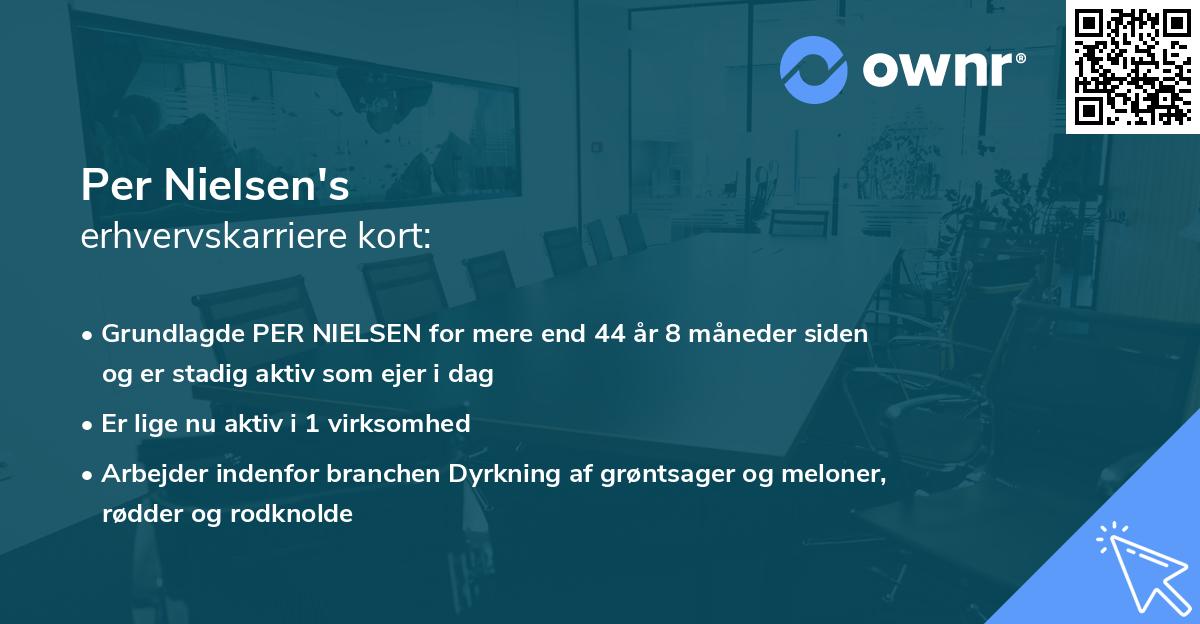 Per Nielsen's erhvervskarriere kort