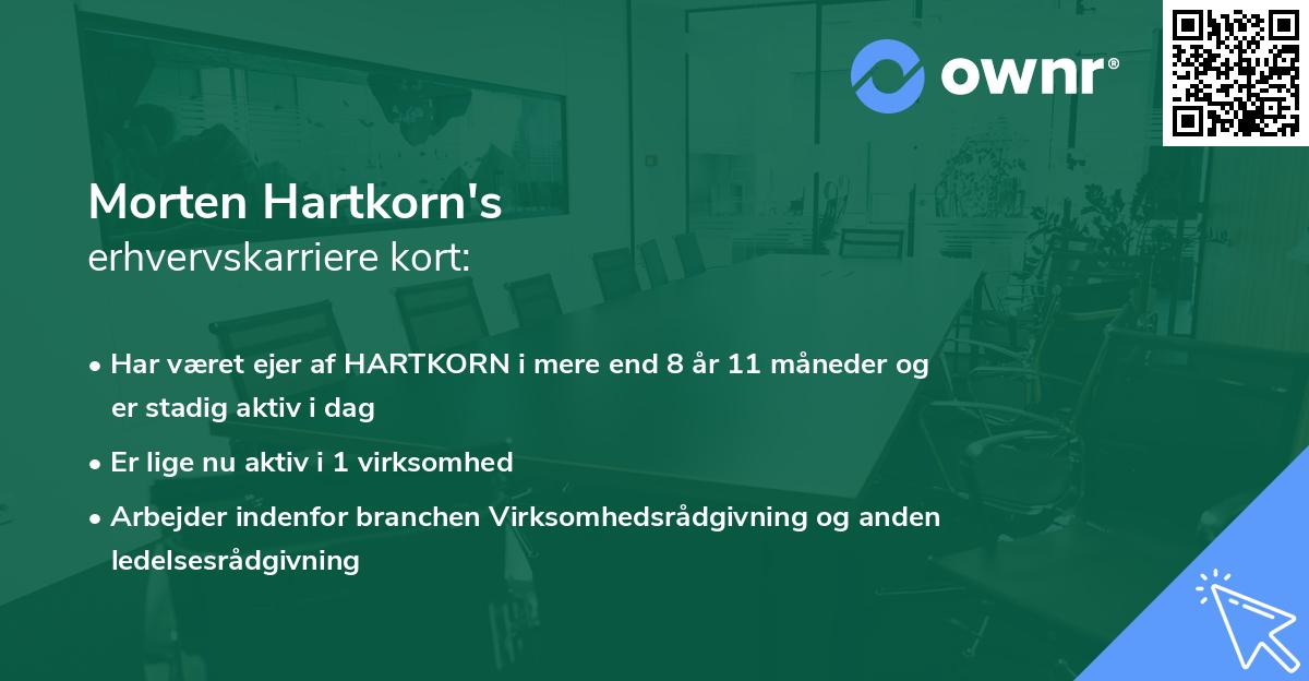 Morten Hartkorn's erhvervskarriere kort