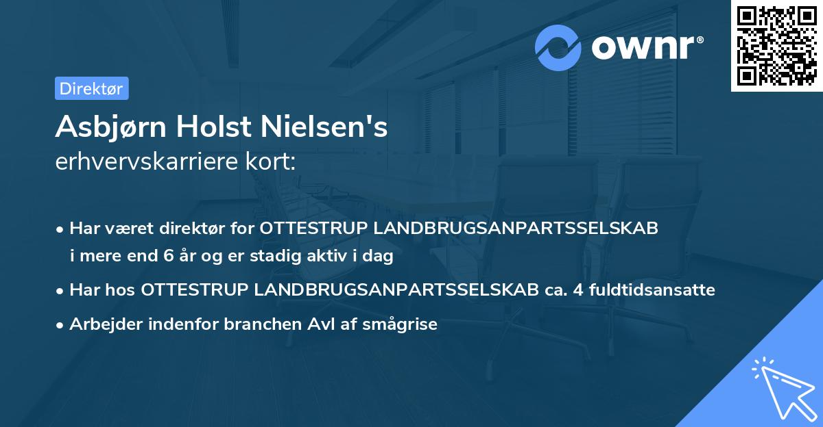 Asbjørn Holst Nielsen's erhvervskarriere kort