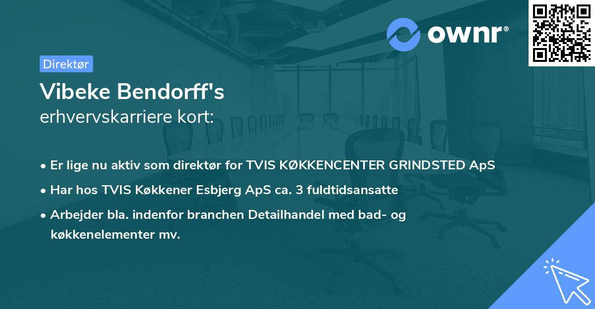 Vibeke Bendorff's erhvervskarriere kort