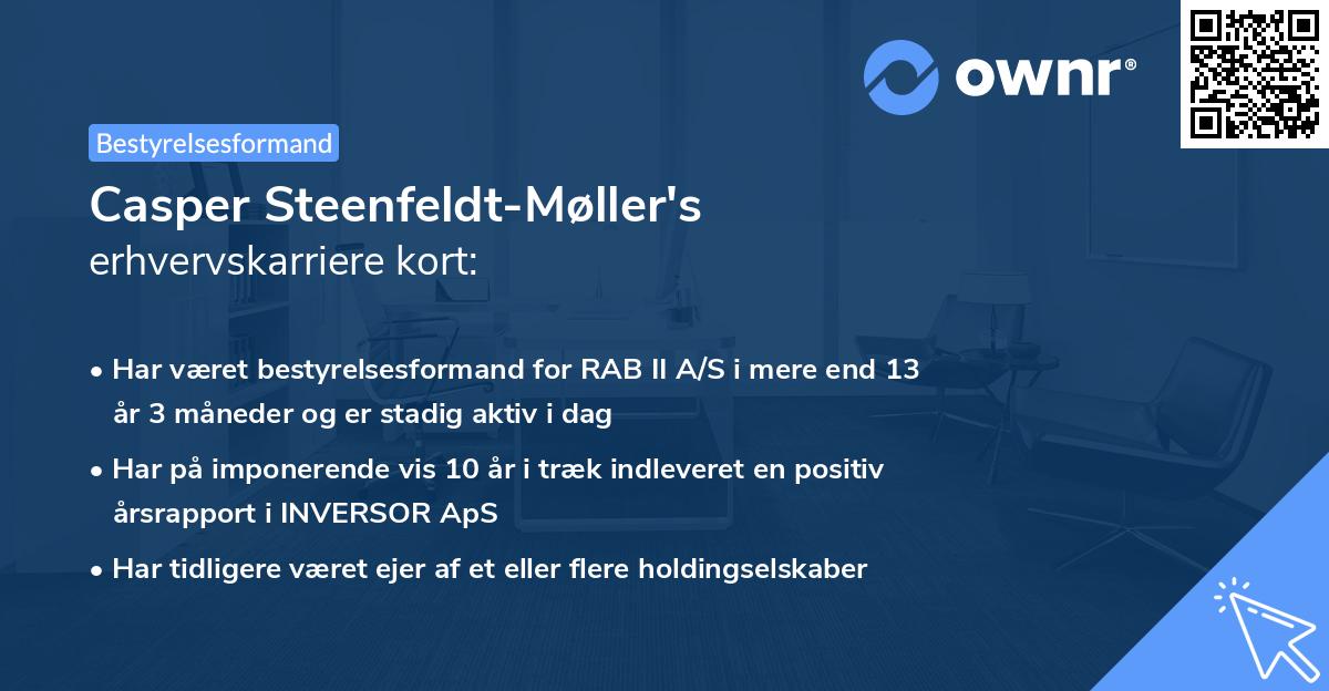 Casper Steenfeldt-Møller's erhvervskarriere kort