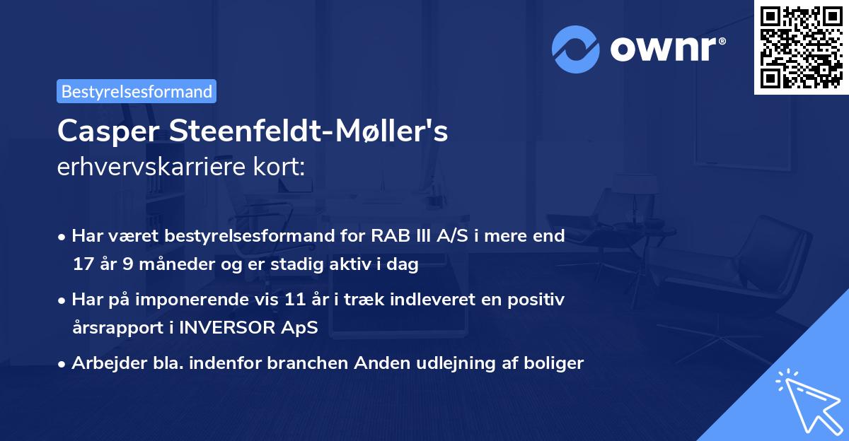 Casper Steenfeldt-Møller's erhvervskarriere kort