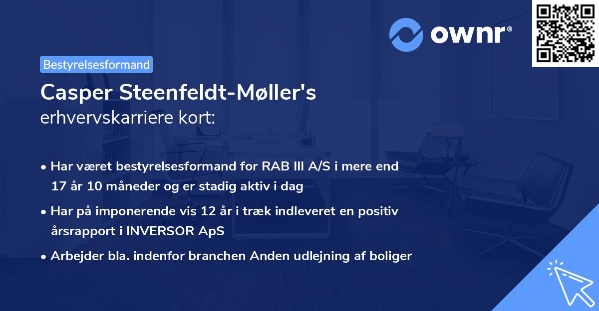 Casper Steenfeldt-Møller's erhvervskarriere kort