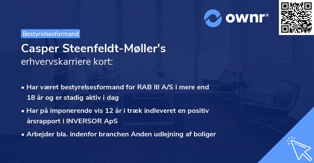 Casper Steenfeldt-Møller's erhvervskarriere kort