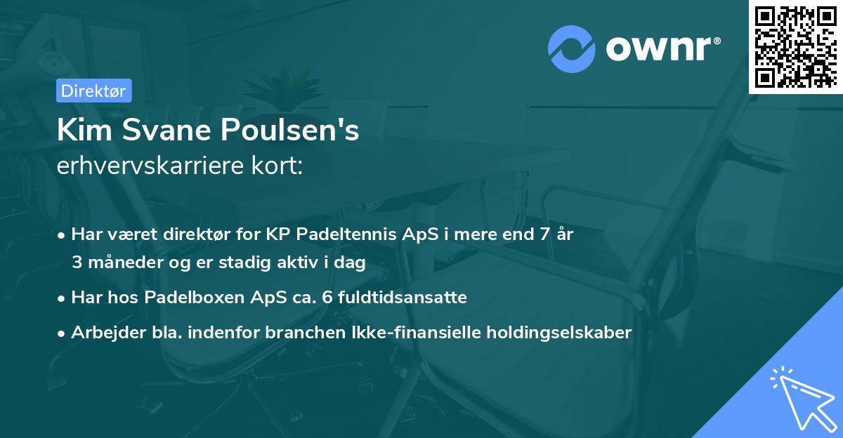 Kim Svane Poulsen's erhvervskarriere kort