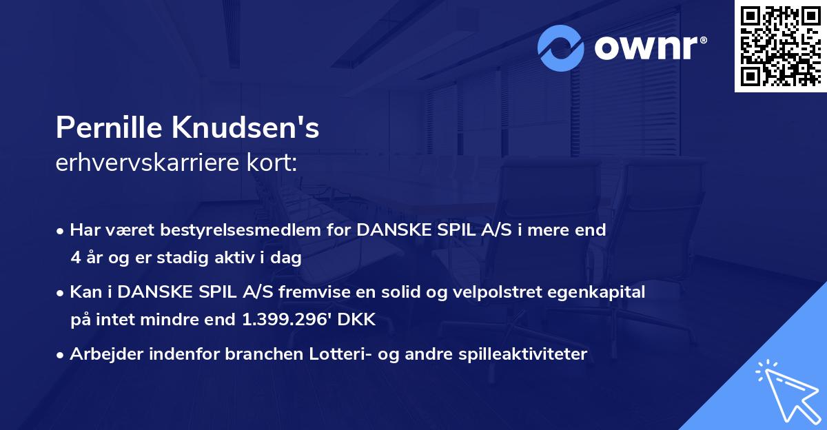 Pernille Knudsen's erhvervskarriere kort