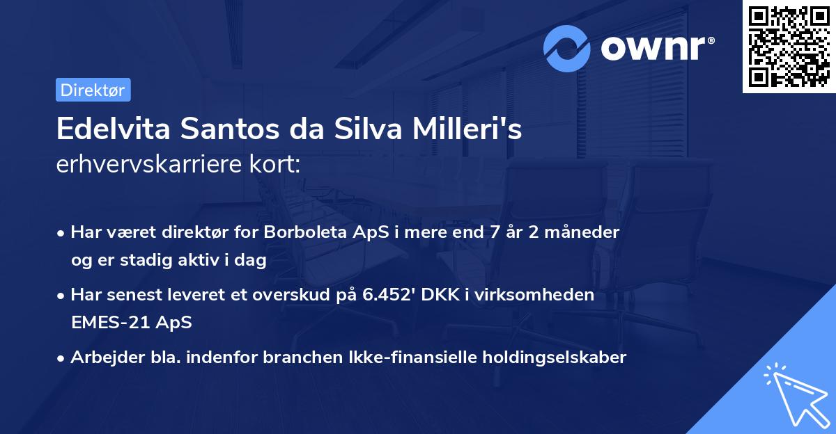 Edelvita Santos da Silva Milleri's erhvervskarriere kort