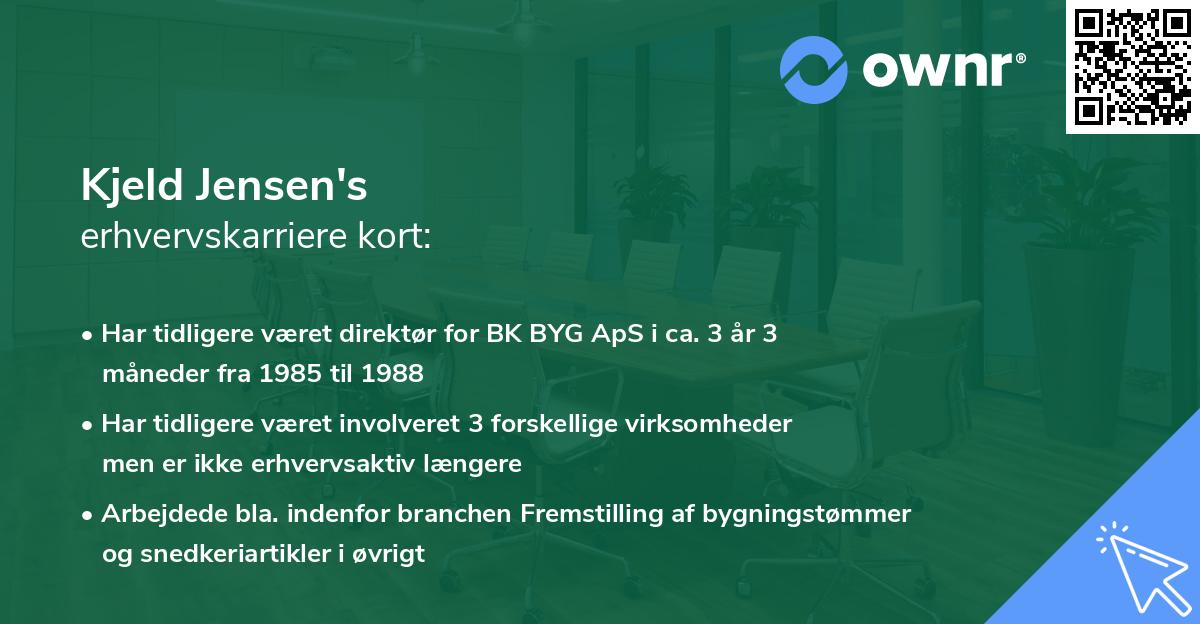 Kjeld Jensen's erhvervskarriere kort