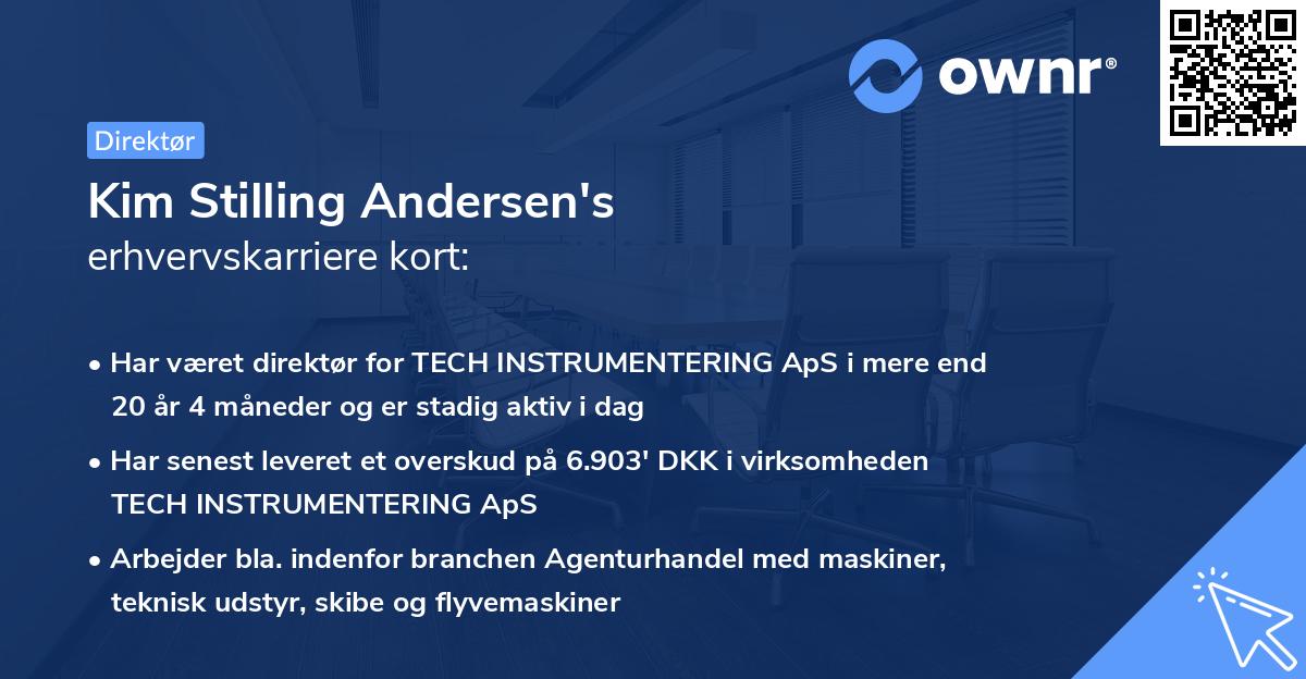 Kim Stilling Andersen's erhvervskarriere kort