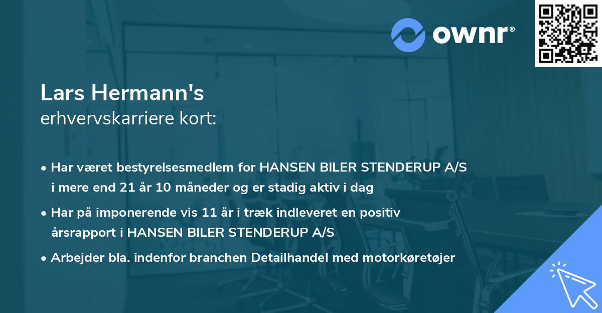 Lars Hermann's erhvervskarriere kort
