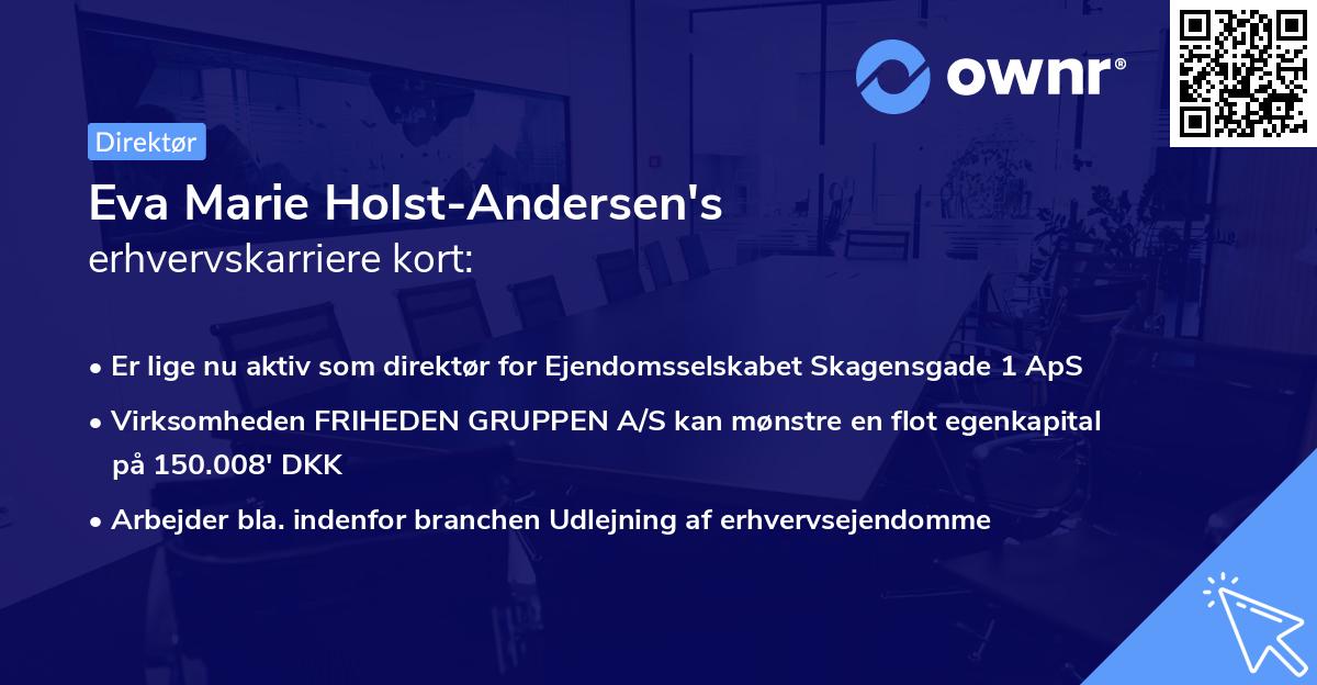 Eva Marie Holst-Andersen's erhvervskarriere kort