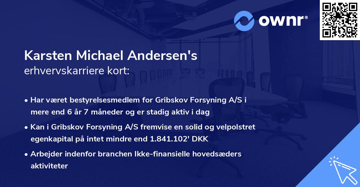 Karsten Michael Andersen's erhvervskarriere kort