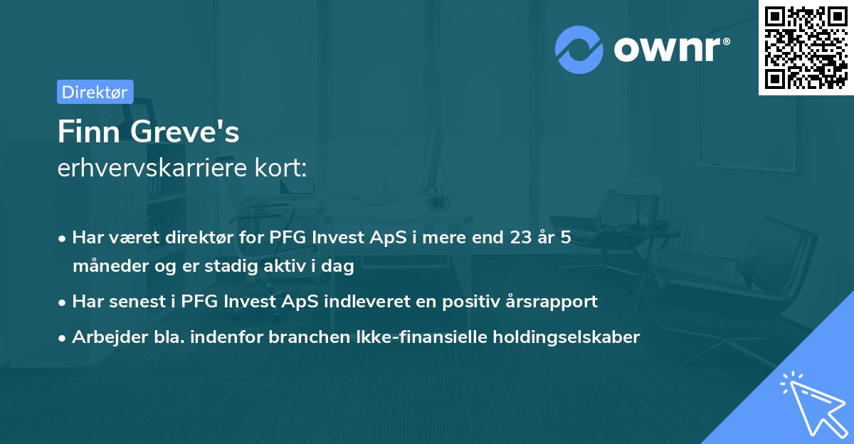 Finn Greve's erhvervskarriere kort