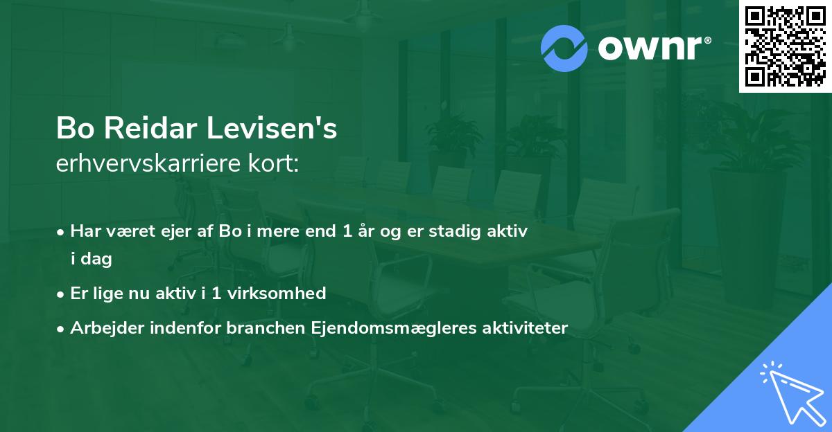 Bo Reidar Levisen's erhvervskarriere kort