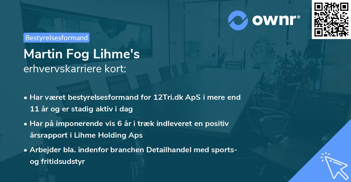 Martin Fog Lihme's erhvervskarriere kort