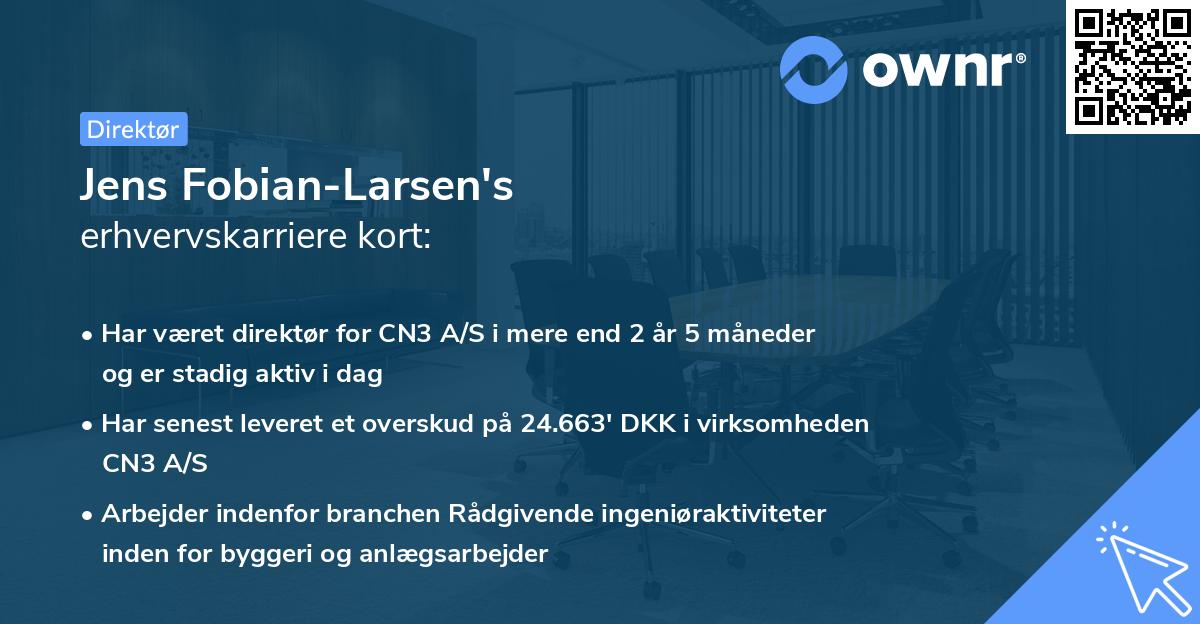 Jens Fobian-Larsen's erhvervskarriere kort