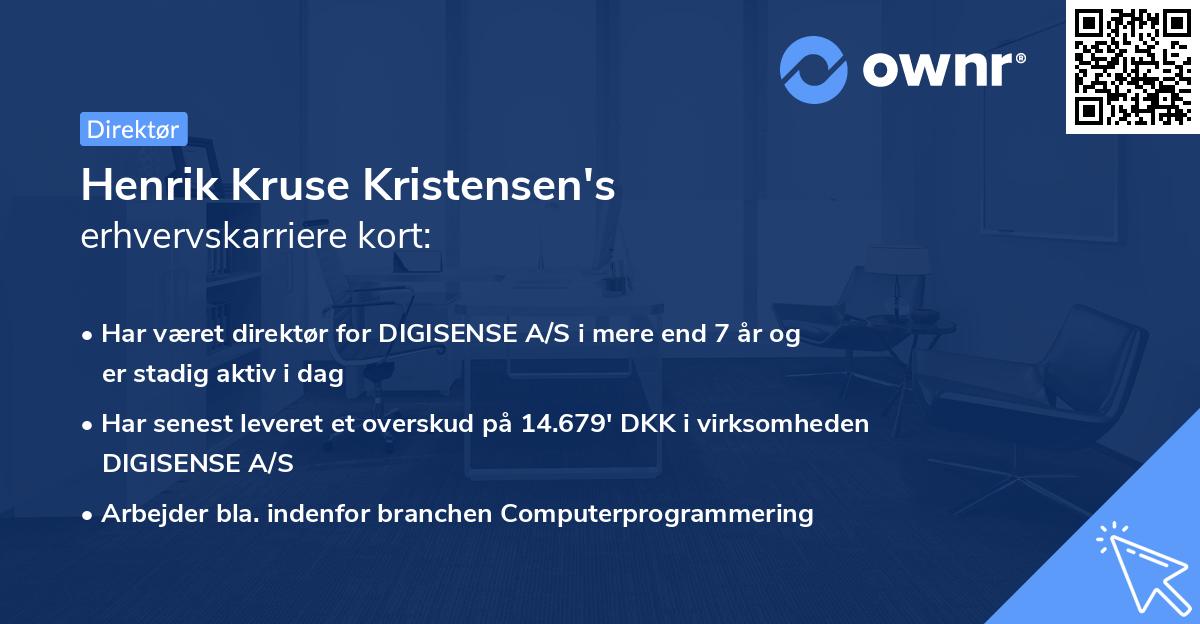 Henrik Kruse Kristensen's erhvervskarriere kort