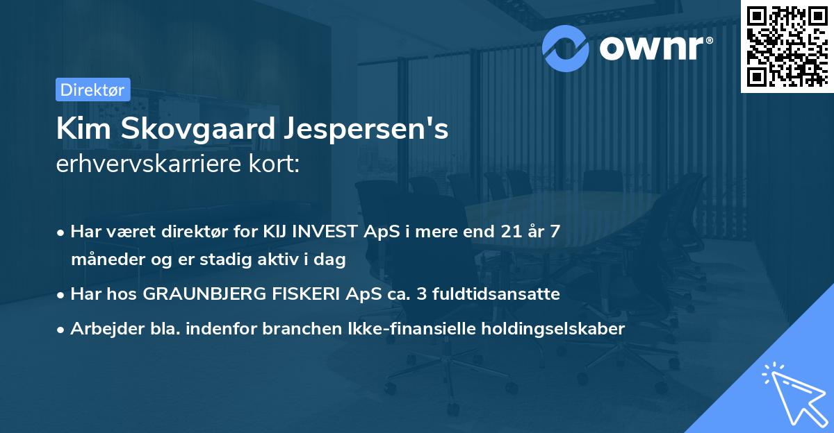 Kim Skovgaard Jespersen's erhvervskarriere kort