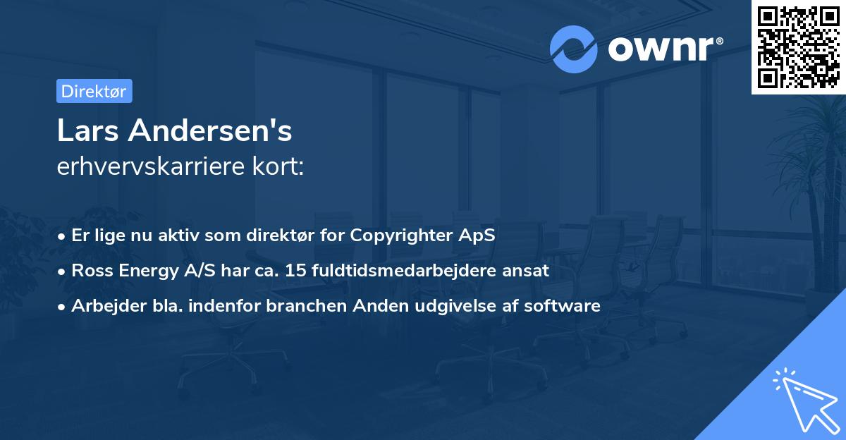 Lars Andersen's erhvervskarriere kort