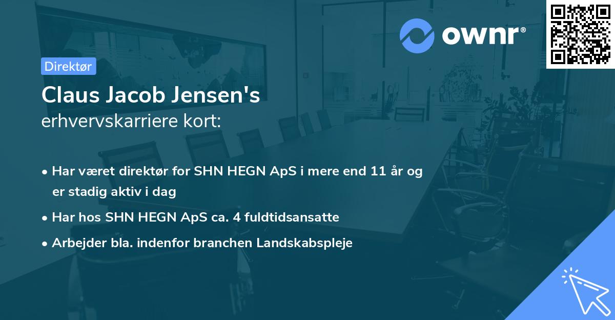 Claus Jacob Jensen's erhvervskarriere kort