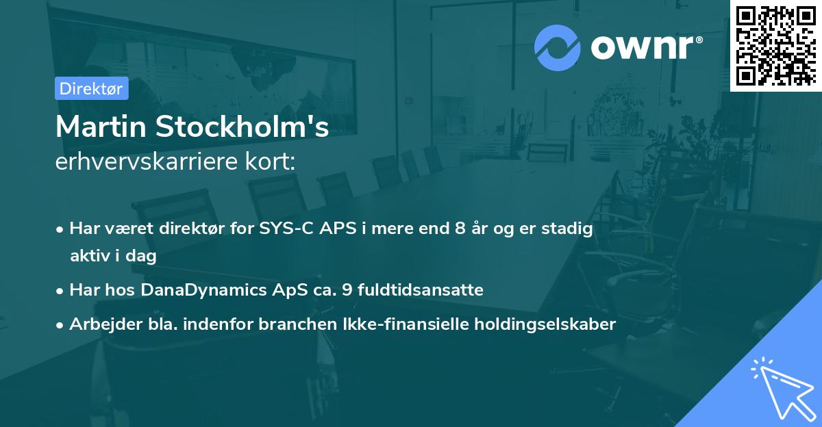Martin Stockholm's erhvervskarriere kort