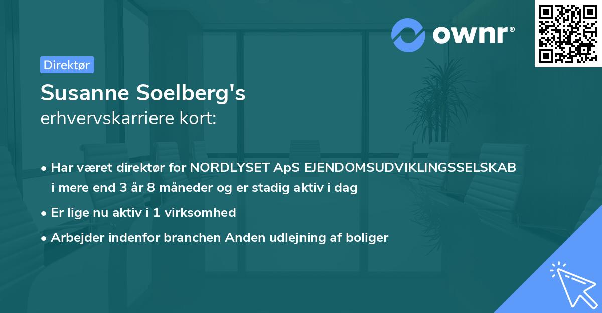 Susanne Soelberg's erhvervskarriere kort