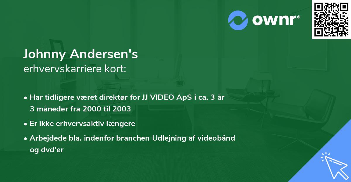 Johnny Andersen's erhvervskarriere kort