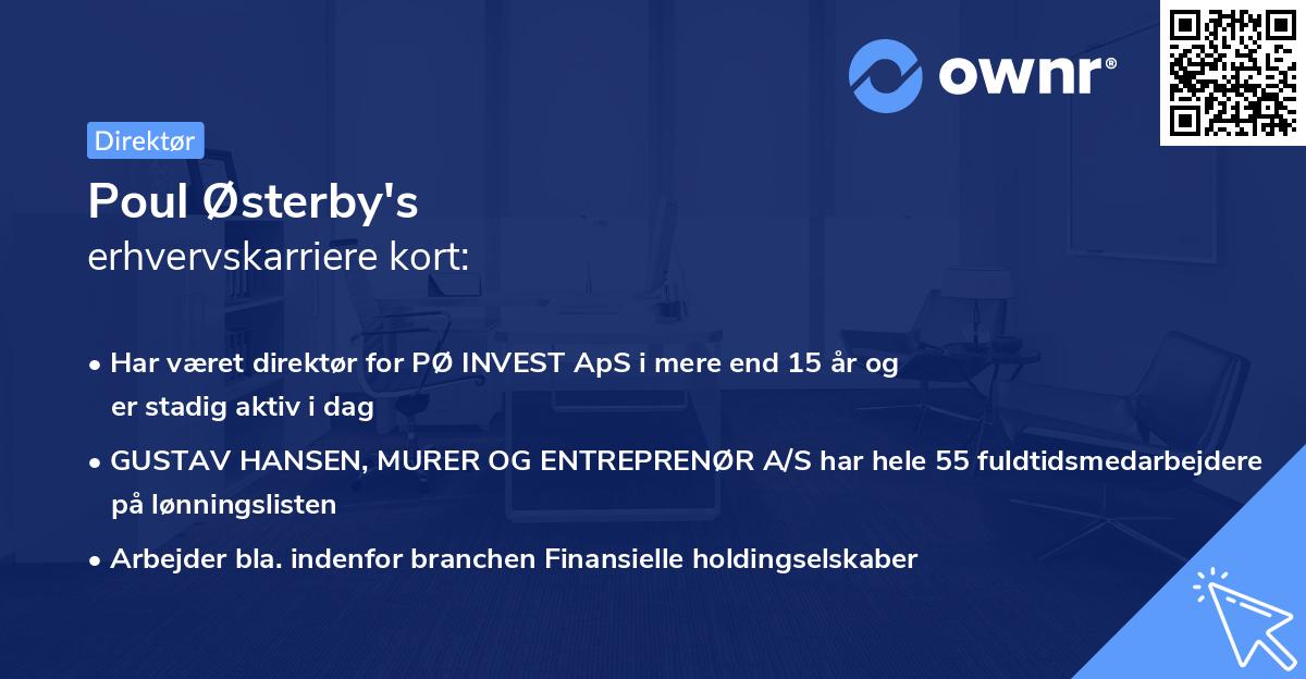 Poul Østerby's erhvervskarriere kort