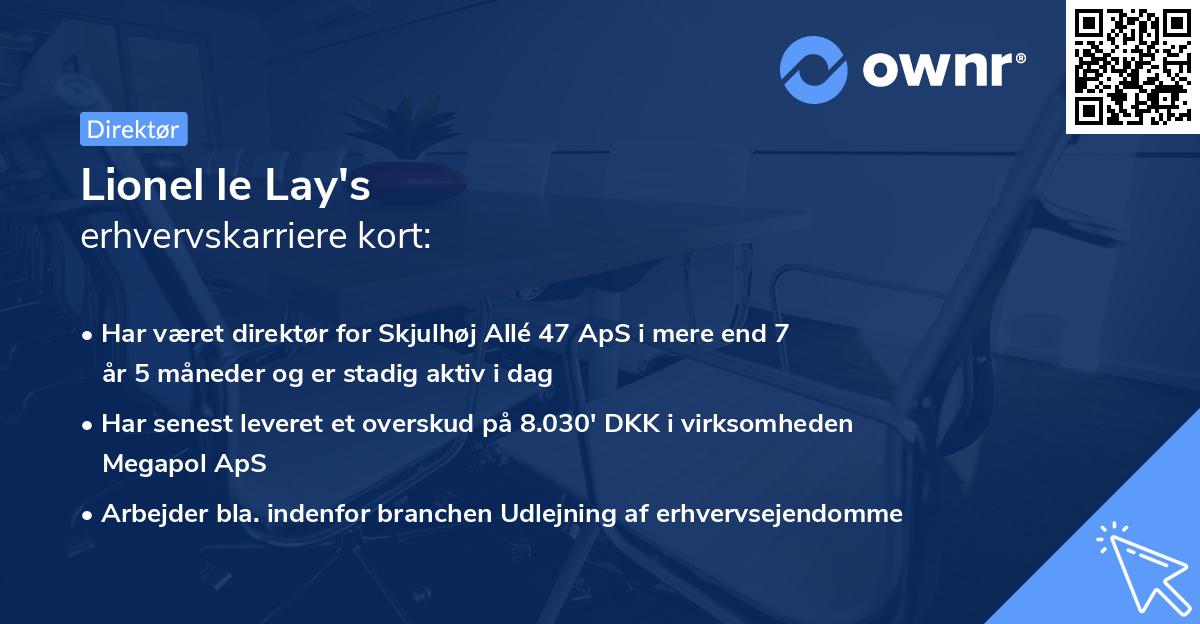 Lionel le Lay's erhvervskarriere kort