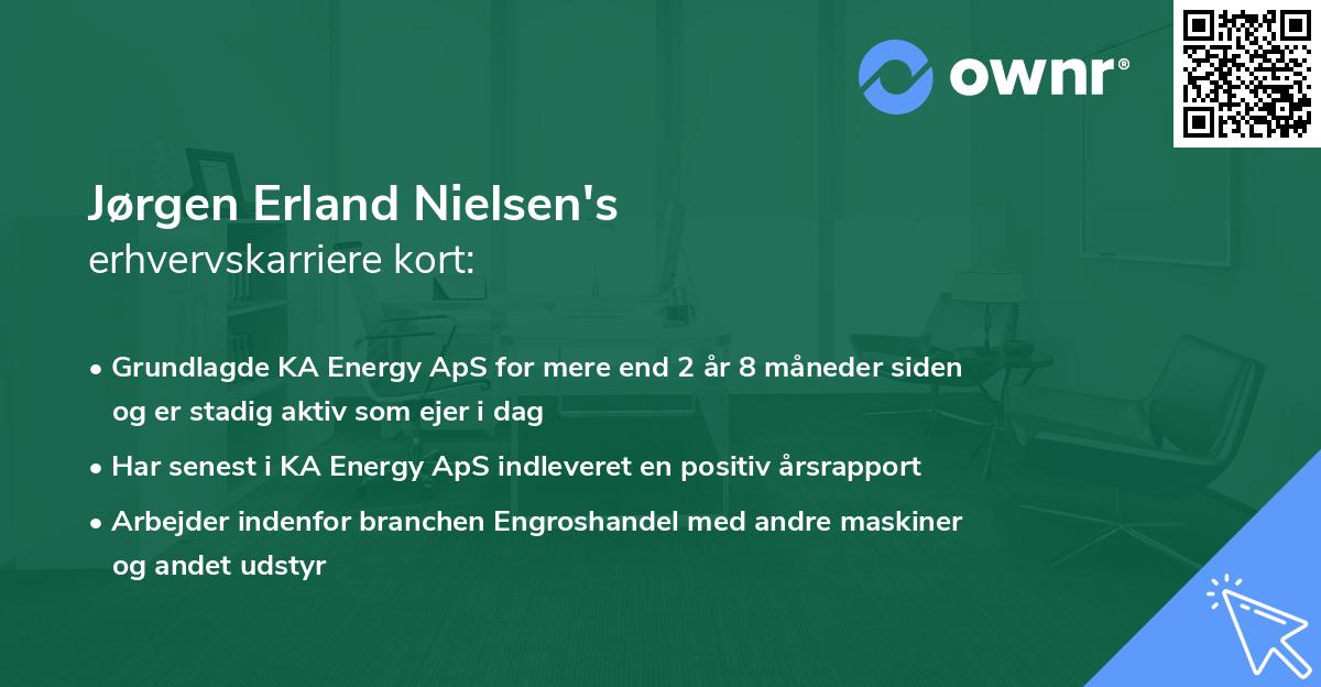 Jørgen Erland Nielsen's erhvervskarriere kort