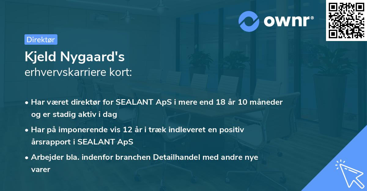 Kjeld Nygaard's erhvervskarriere kort