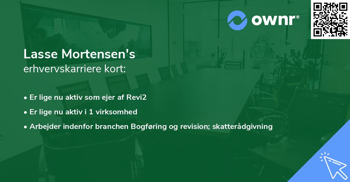 Lasse Mortensen's erhvervskarriere kort