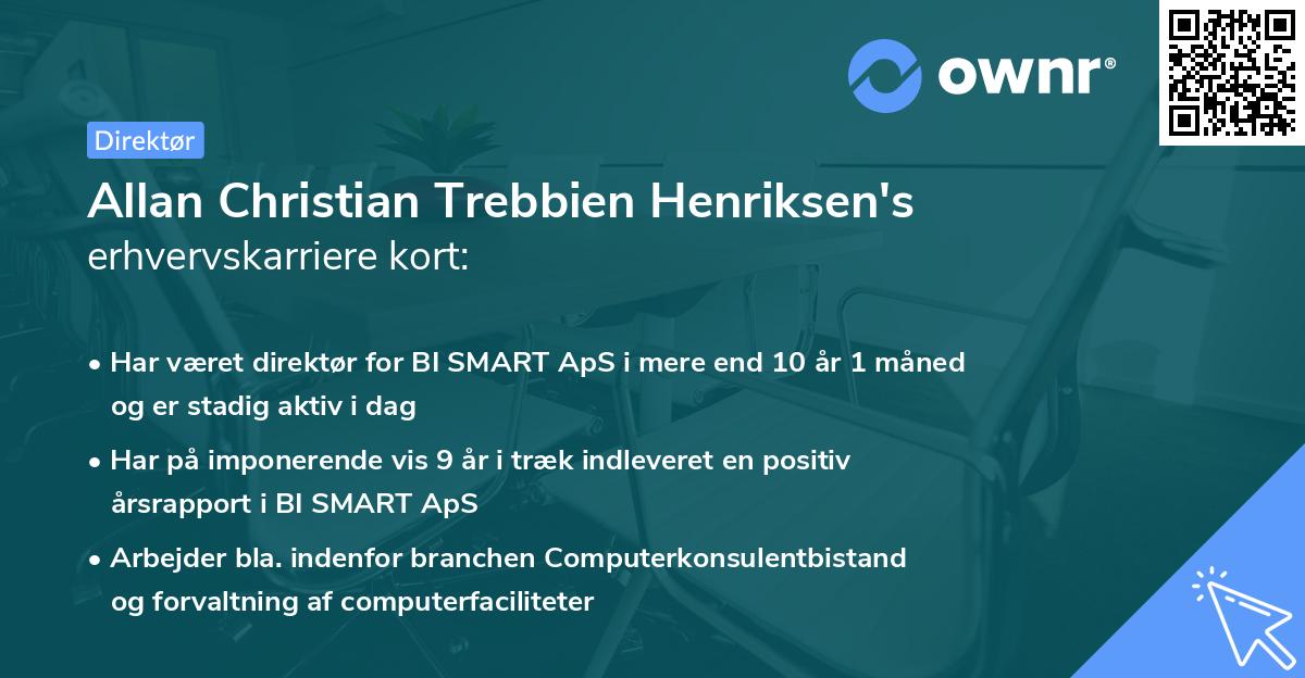 Allan Christian Trebbien Henriksen's erhvervskarriere kort
