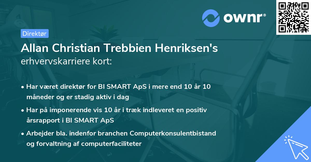 Allan Christian Trebbien Henriksen's erhvervskarriere kort