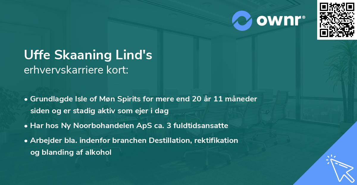 Uffe Skaaning Lind's erhvervskarriere kort