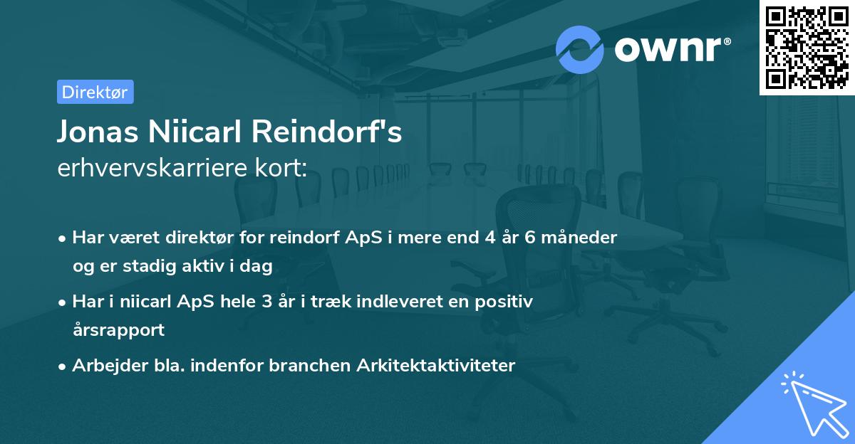 Jonas Niicarl Reindorf's erhvervskarriere kort