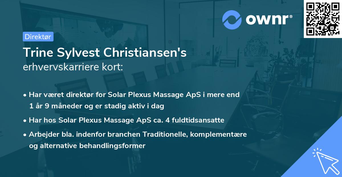 Trine Sylvest Christiansen's erhvervskarriere kort