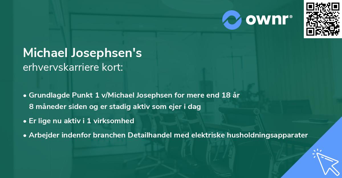 Michael Josephsen's erhvervskarriere kort