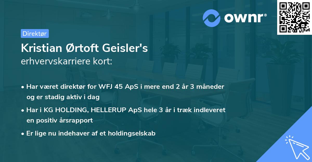 Kristian Ørtoft Geisler's erhvervskarriere kort