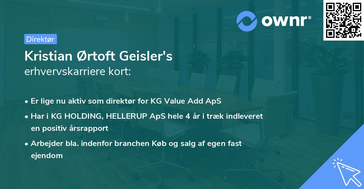 Kristian Ørtoft Geisler's erhvervskarriere kort