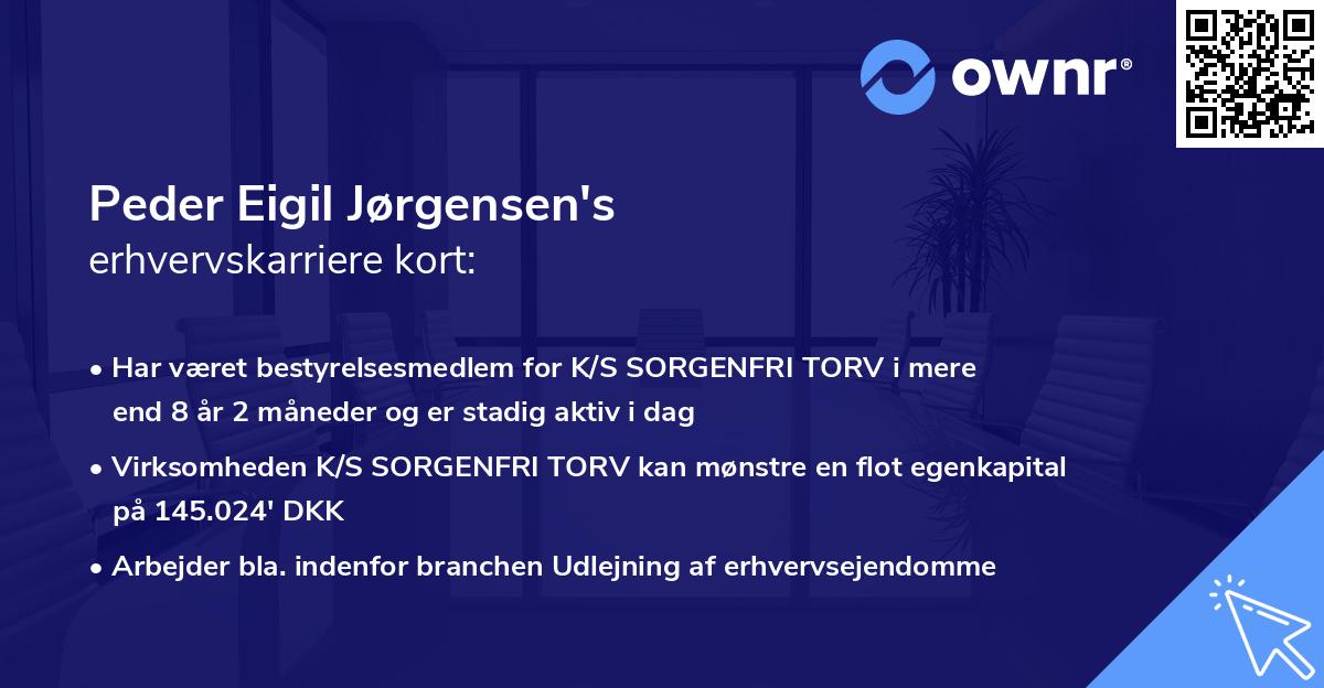 Peder Eigil Jørgensen's erhvervskarriere kort