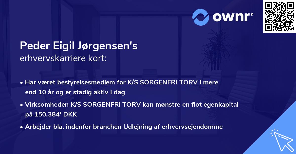 Peder Eigil Jørgensen's erhvervskarriere kort
