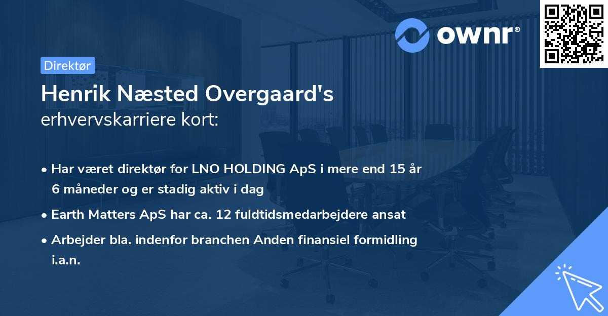 Henrik Næsted Overgaard's erhvervskarriere kort