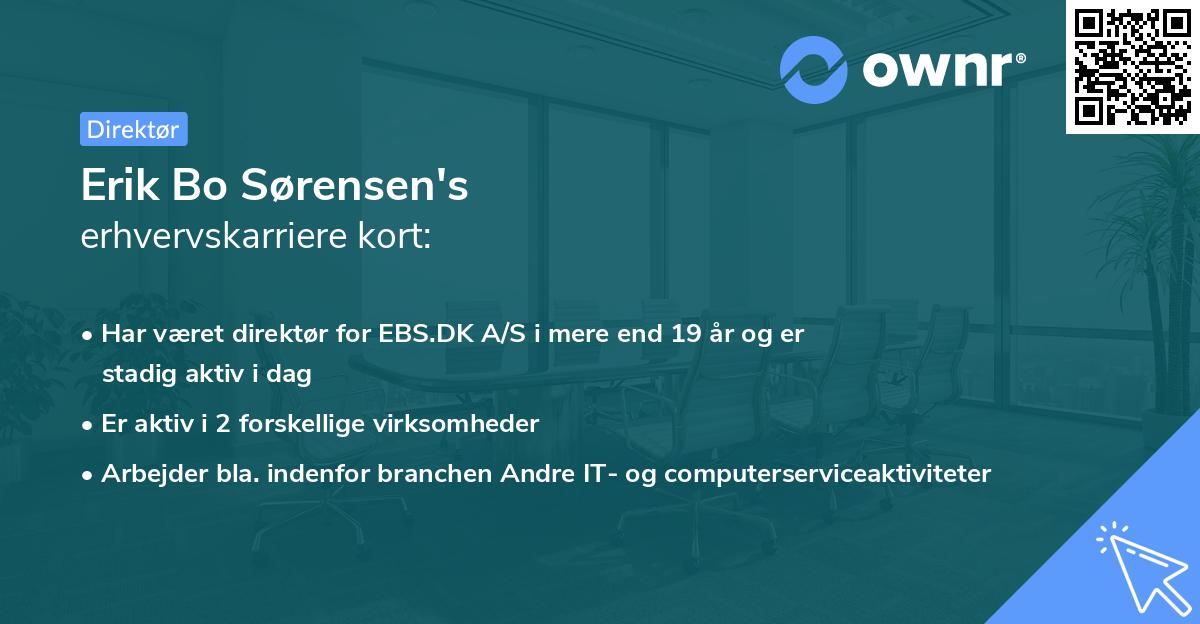 Erik Bo Sørensen's erhvervskarriere kort