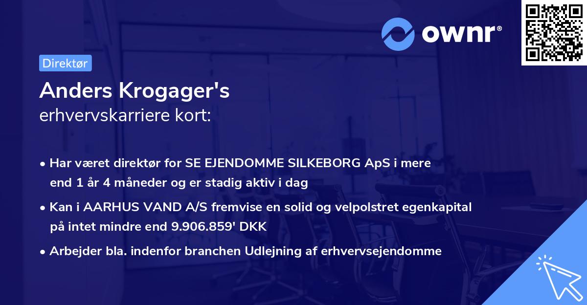 Anders Krogager's erhvervskarriere kort