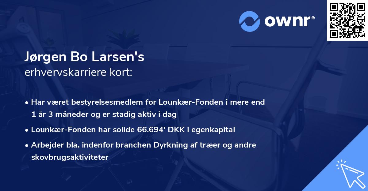 Jørgen Bo Larsen's erhvervskarriere kort