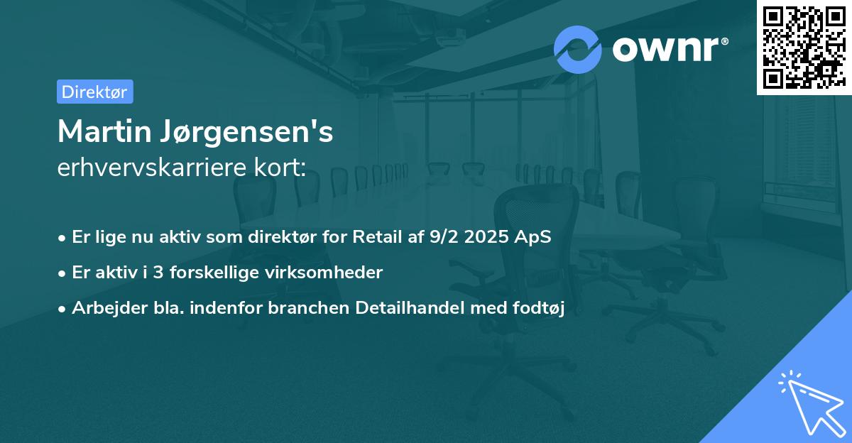 Martin Jørgensen's erhvervskarriere kort