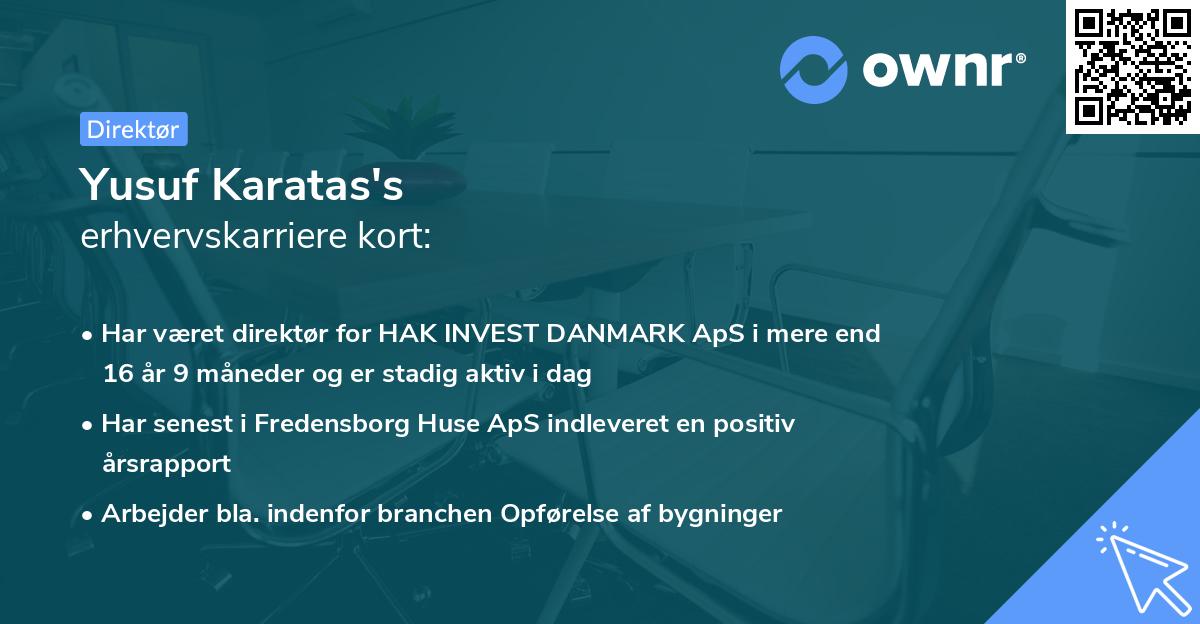 Yusuf Karatas's erhvervskarriere kort